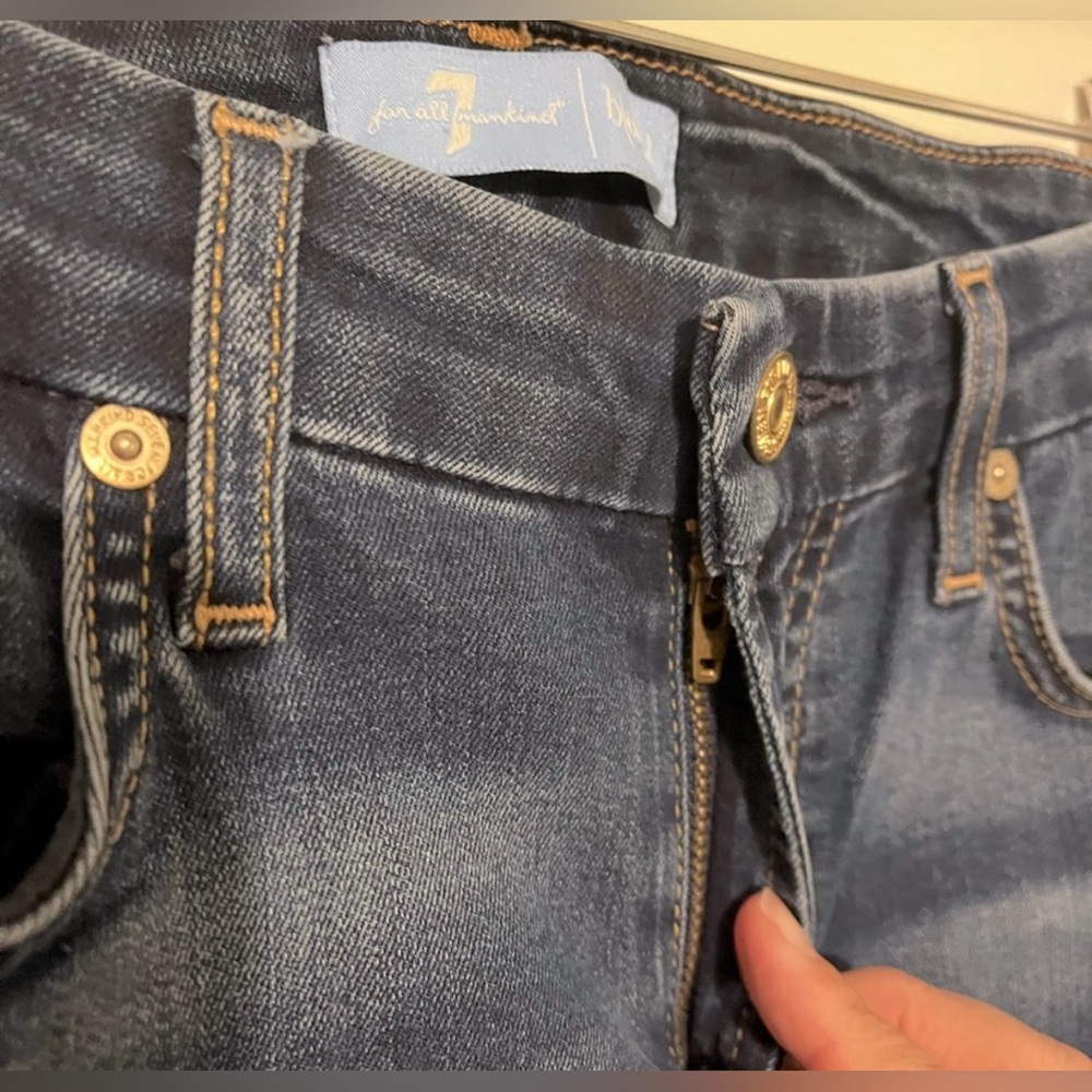 7 For All Mankind Women’s Jeans S(27) b(air) Denim Ankle Skinny Dark Wash - Picture 3 of 9